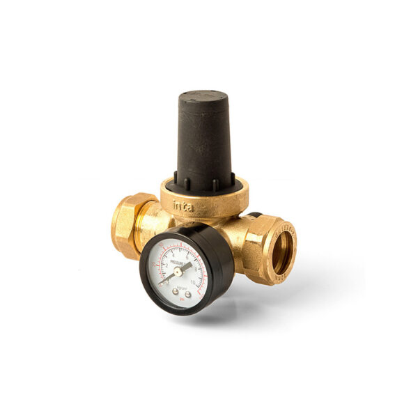 22MM TRADE-TEC PRESSURE REDUCING VALVE & GAUGE WITH 15MM REDUCING SET
