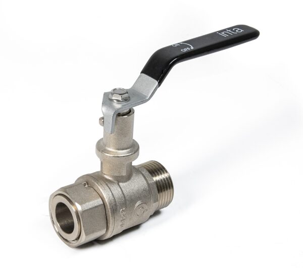 1 1/4˝ Female swivel x 1 1/4˝ male flat face extended lever ball valve