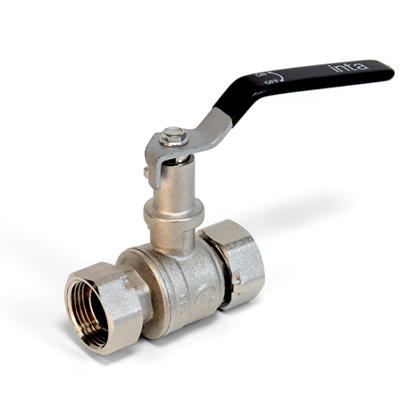 1” FXF SWIVEL ENDED BALL VALVE WITH EXTENDED LEVER